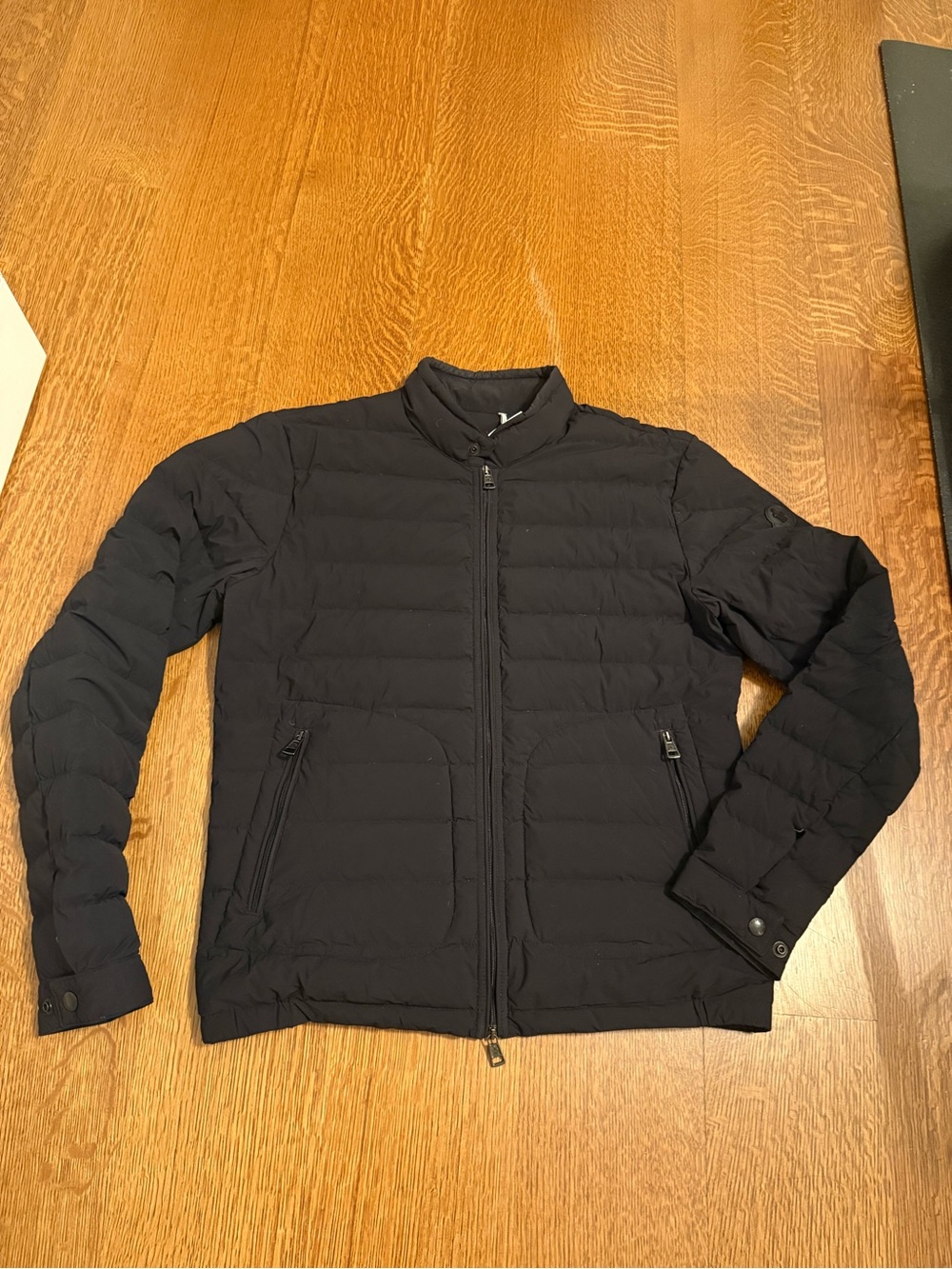 Men's Black Moncler Acorus Short Down Jacket Sz 1 Small
